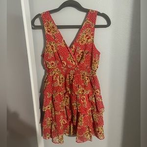 Forever 21 pink floral dress size medium